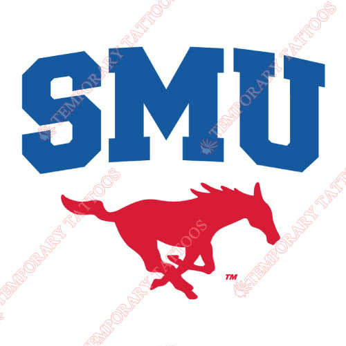 Southern Methodist Mustangs Customize Temporary Tattoos Stickers NO.6288